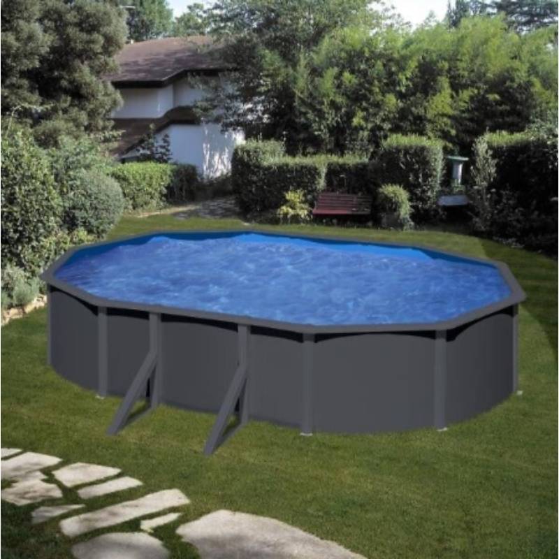 Gré - Piscine hors-sol acier gris anthracite - GRE - Image 9