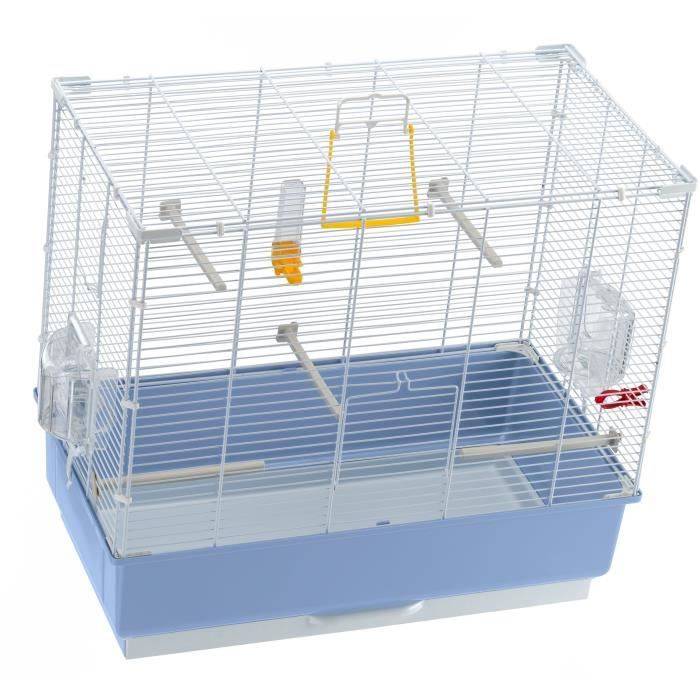 Cage à oiseaux Rekord 4 acier et plastique blanc L.60 l.32.5 H.57.5 cm - Ferplast - Imagen 1