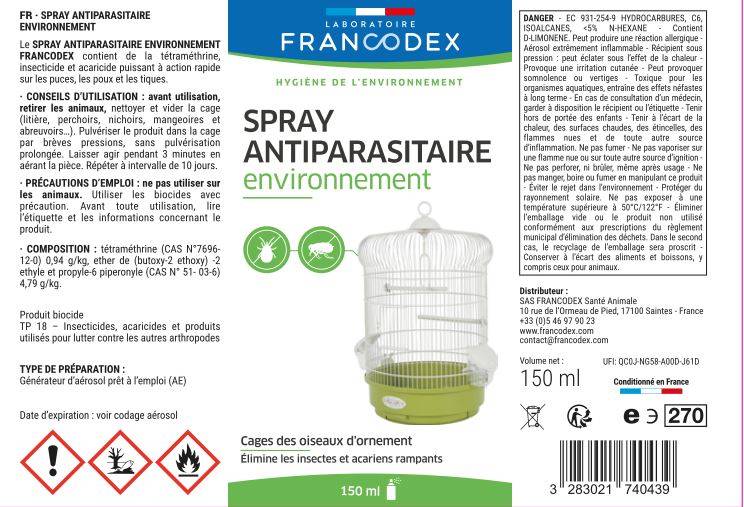 Francodex - SPRAY ANTIPARA OIS 150ML - Imagen 2