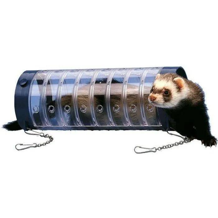 Tunnel plastique gris pour furet Ø10.5 cm L.29 cm modèle FPI 4840 - Ferplast