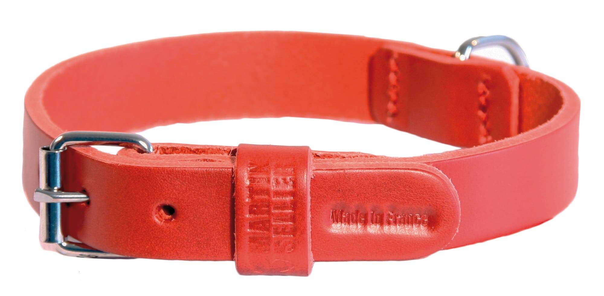 Smooz - Collier Bord Arrondi Cuir Rouge - MARTIN SELLIER - Image 1