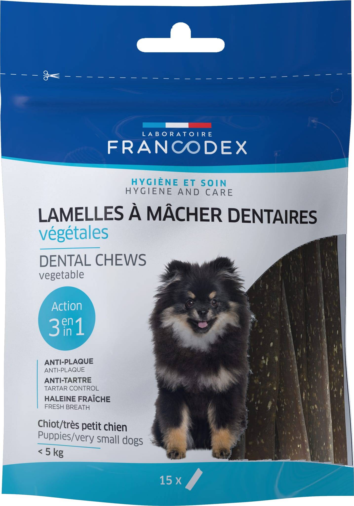 Francodex - LAMELLES A MACHER DENTAIRES POUR TRES PETIT CHIEN - Imagen 2