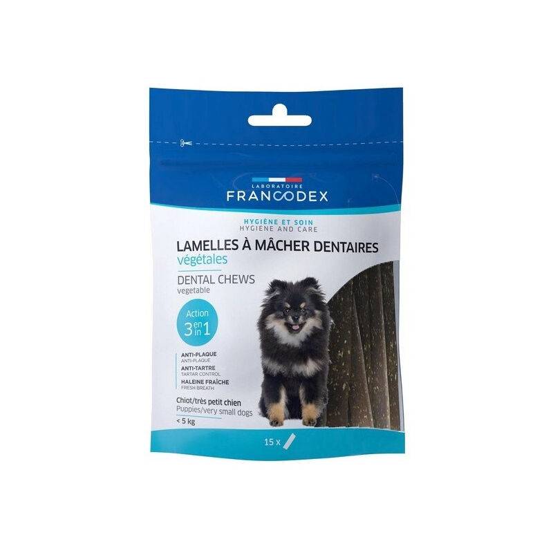 Francodex - LAMELLES A MACHER DENTAIRES POUR TRES PETIT CHIEN - Imagen 1