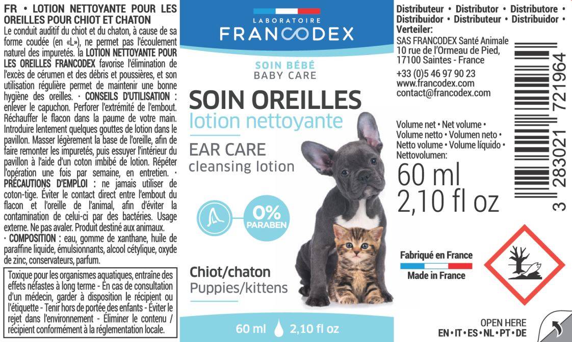 Francodex - Lotion Nettoyante Pour Oreilles - FRANCODEX - Image 2