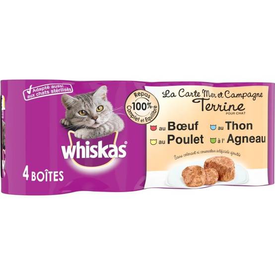 Terrine Chat 4 Variétés - WHISKAS