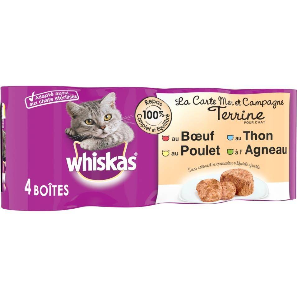Terrine Chat 4 Variétés - WHISKAS