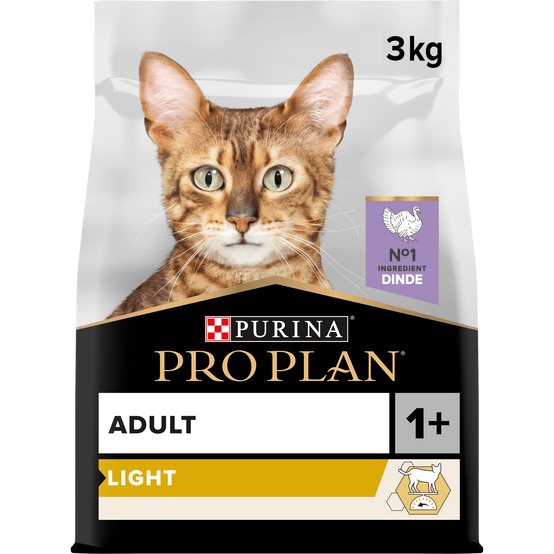 Purina Pro Plan - Croquettes chat Adulte Light 3 kg - PRO PLAN - Image 1