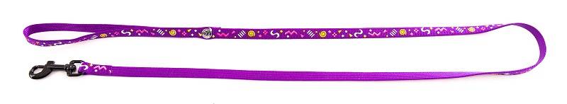 Martin Sellier - Laisse Carnaval en nylon violet - 10 -100 cm - L.100 x l.3 cm