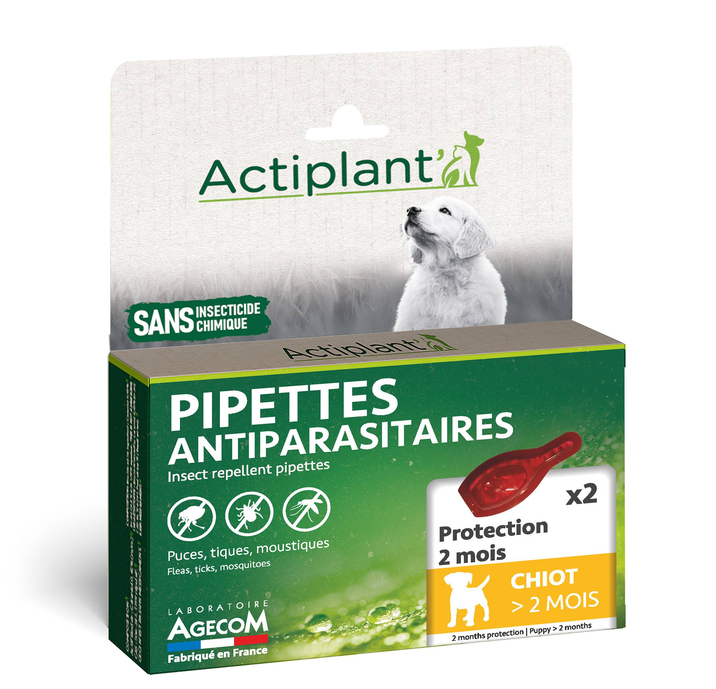 Agecom - Pipettes Antiparasitaires Géraniol - ESSENTIEL