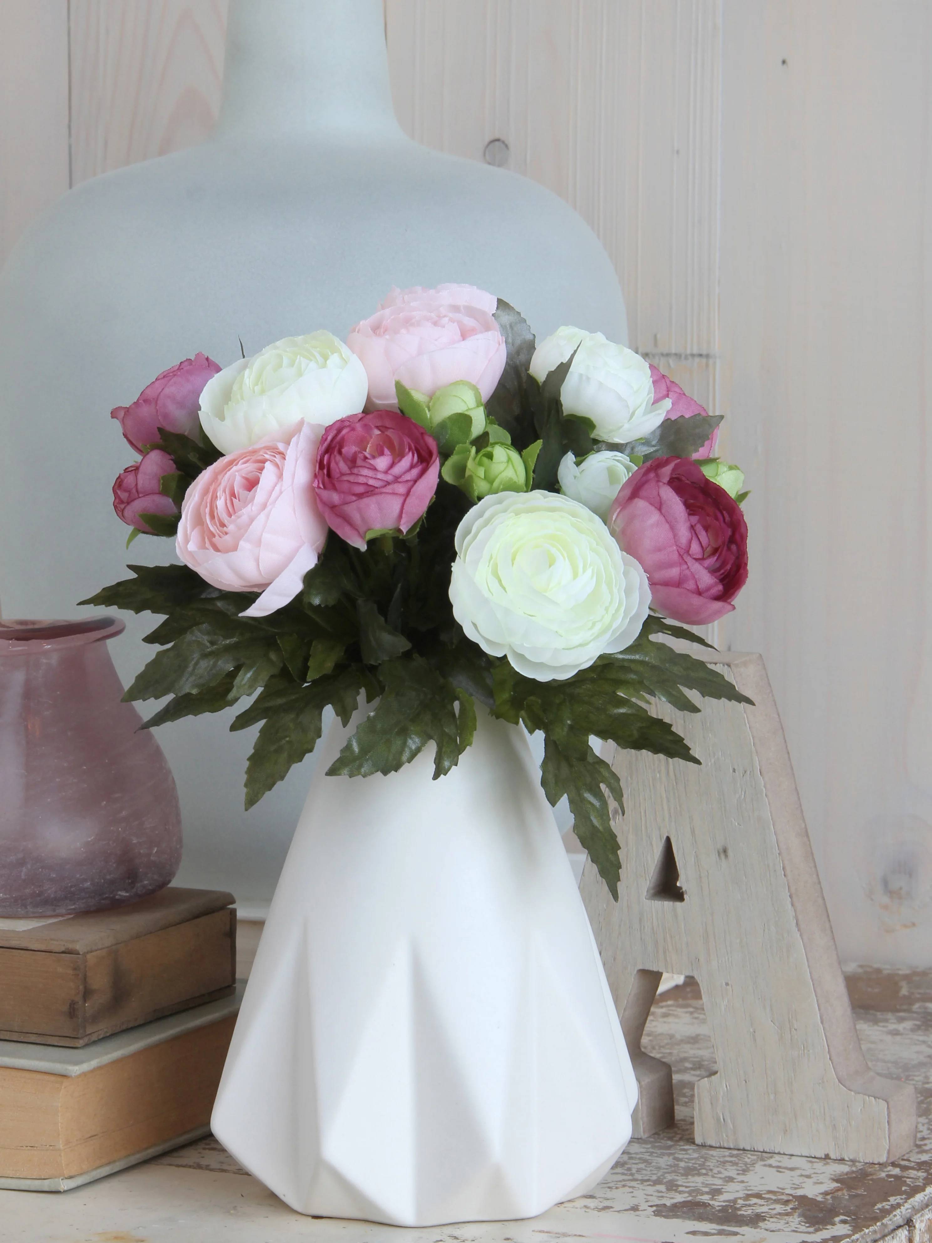Mica Decorations - Bouquet de Renoncules Artificielles Rose – MICA DECORATIONS - Imagen 3