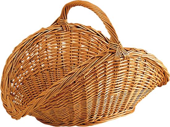 Aubry Gaspard - Panier à bûches en osier buff naturel L.62,5 cm H.42,5 cm – AUBRY GASPARD