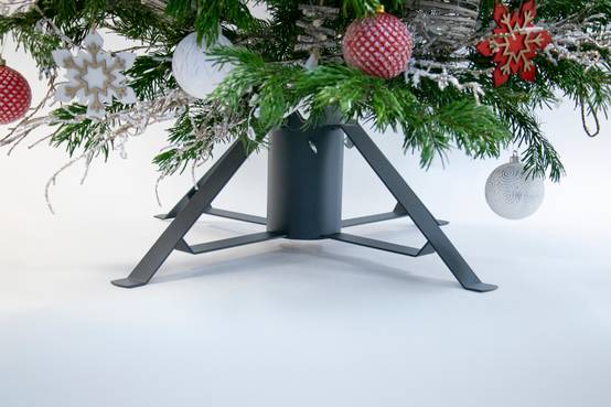 Pied de sapin 4 pieds fer plat Anthracite tube ⌀ 11 cm - Image 2