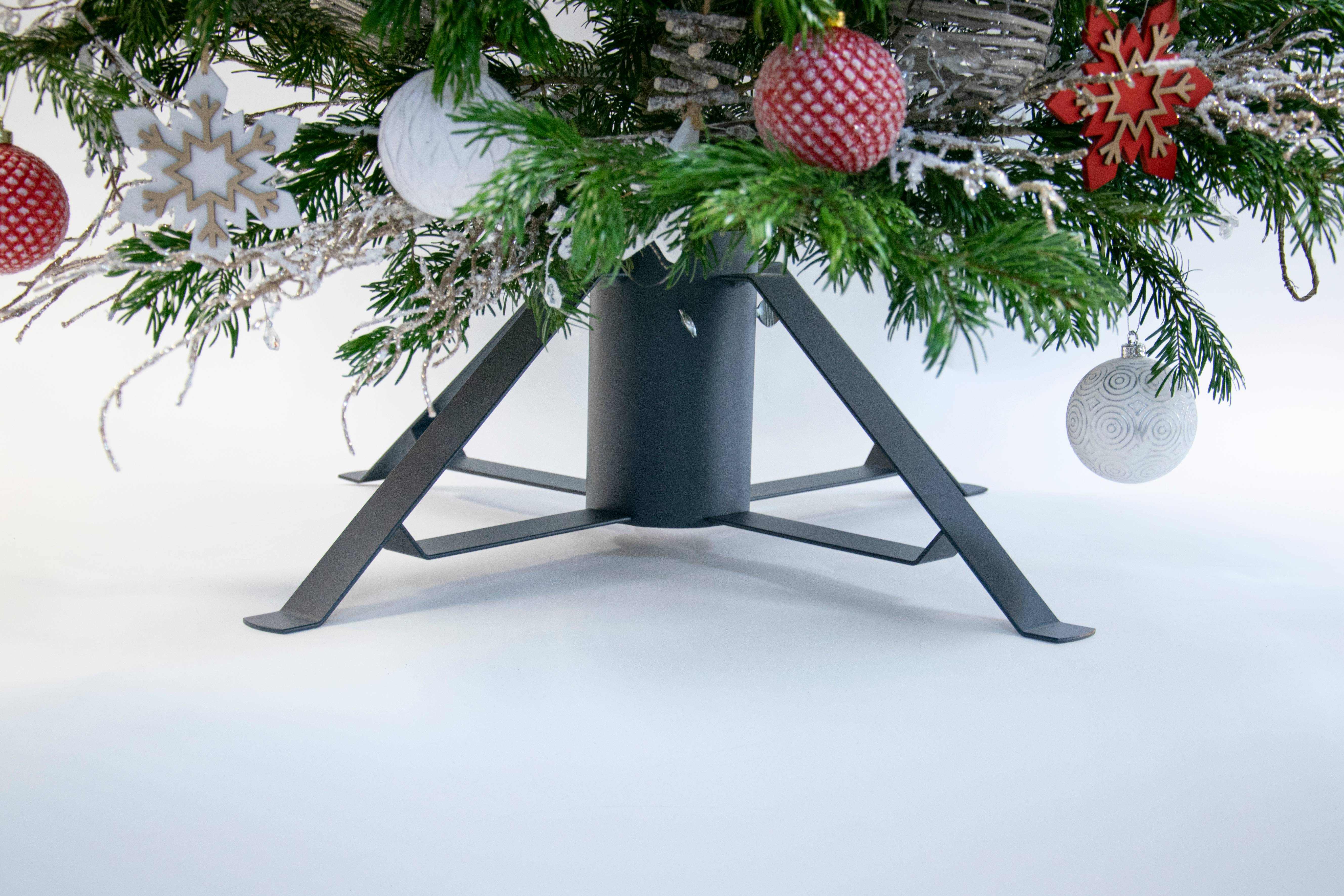 Pied de sapin 4 pieds fer plat Anthracite tube ⌀ 11 cm - Image 2