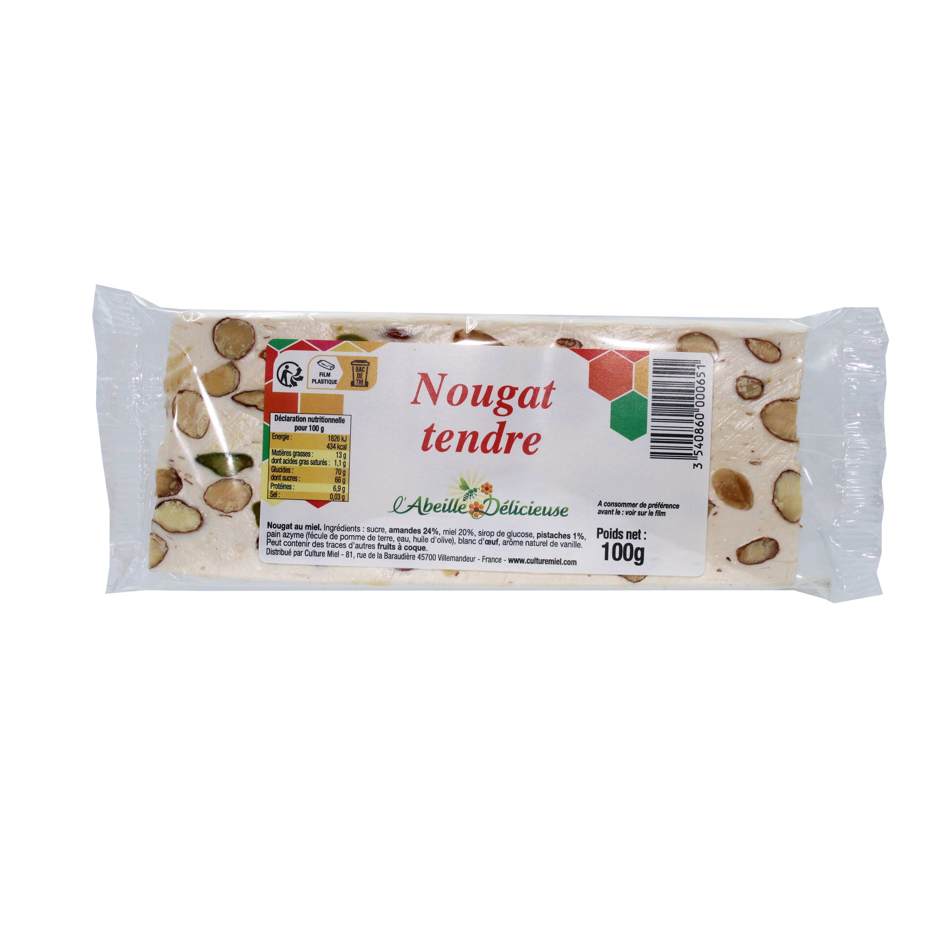 L'Abeille Délicieuse - Nougat almendras miel barra 100 g - L'Abeille Délicieuse - Imagen 3