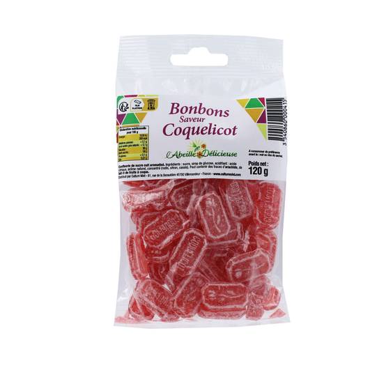 L'Abeille Délicieuse - Bonbon saveur coquelicot 120 g - L'Abeille Délicieuse