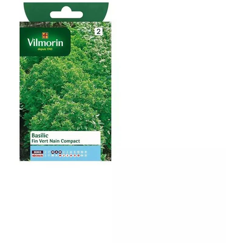 Vilmorin - Basilic fin vert compact série 2 sachet graines 2 g - Vilmorin - Image 1