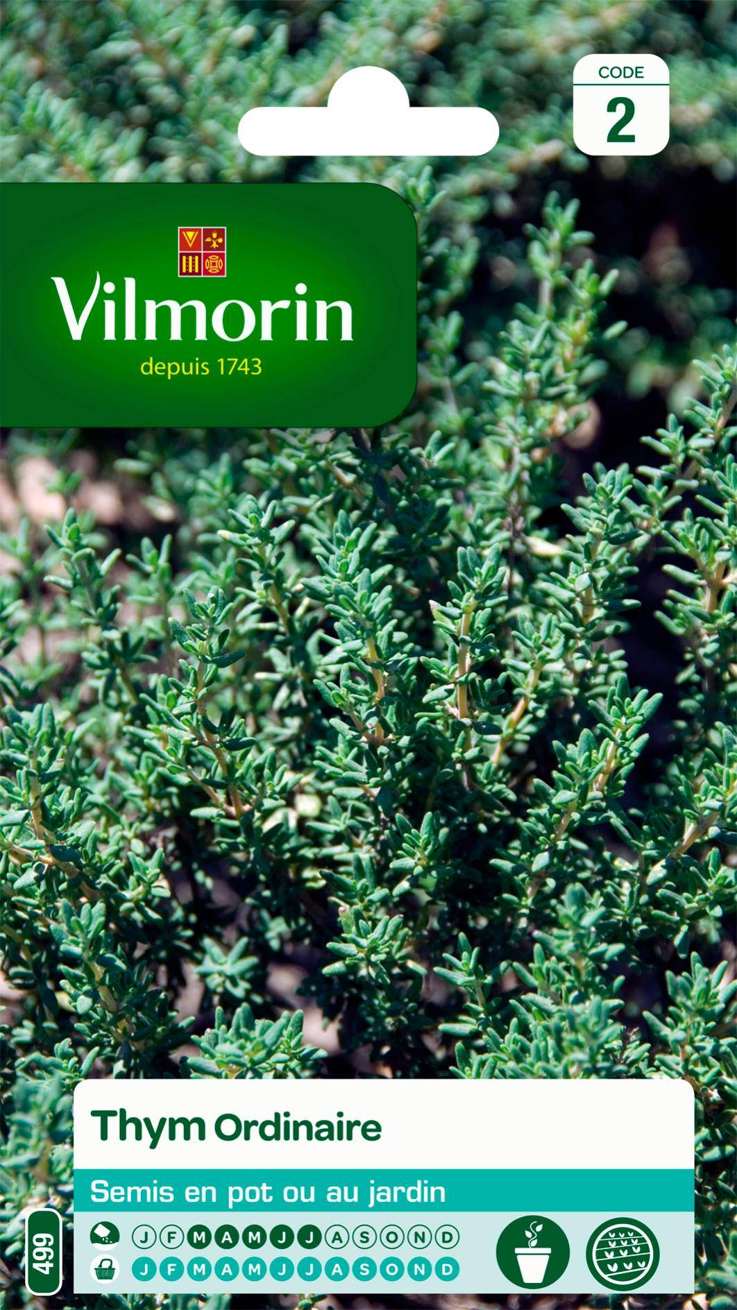 Vilmorin - Thym ordinaire série 2 sachet graines 0,5 g - Vilmorin - Image 1