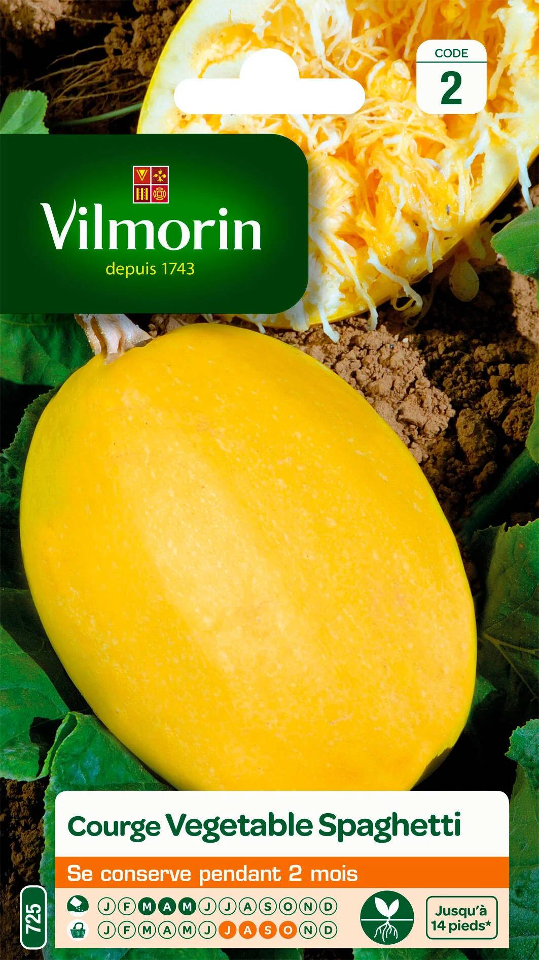 Vilmorin - Courgette vegetable spaghetti série 2 sachet graines 3 g - Vilmorin - Image 1
