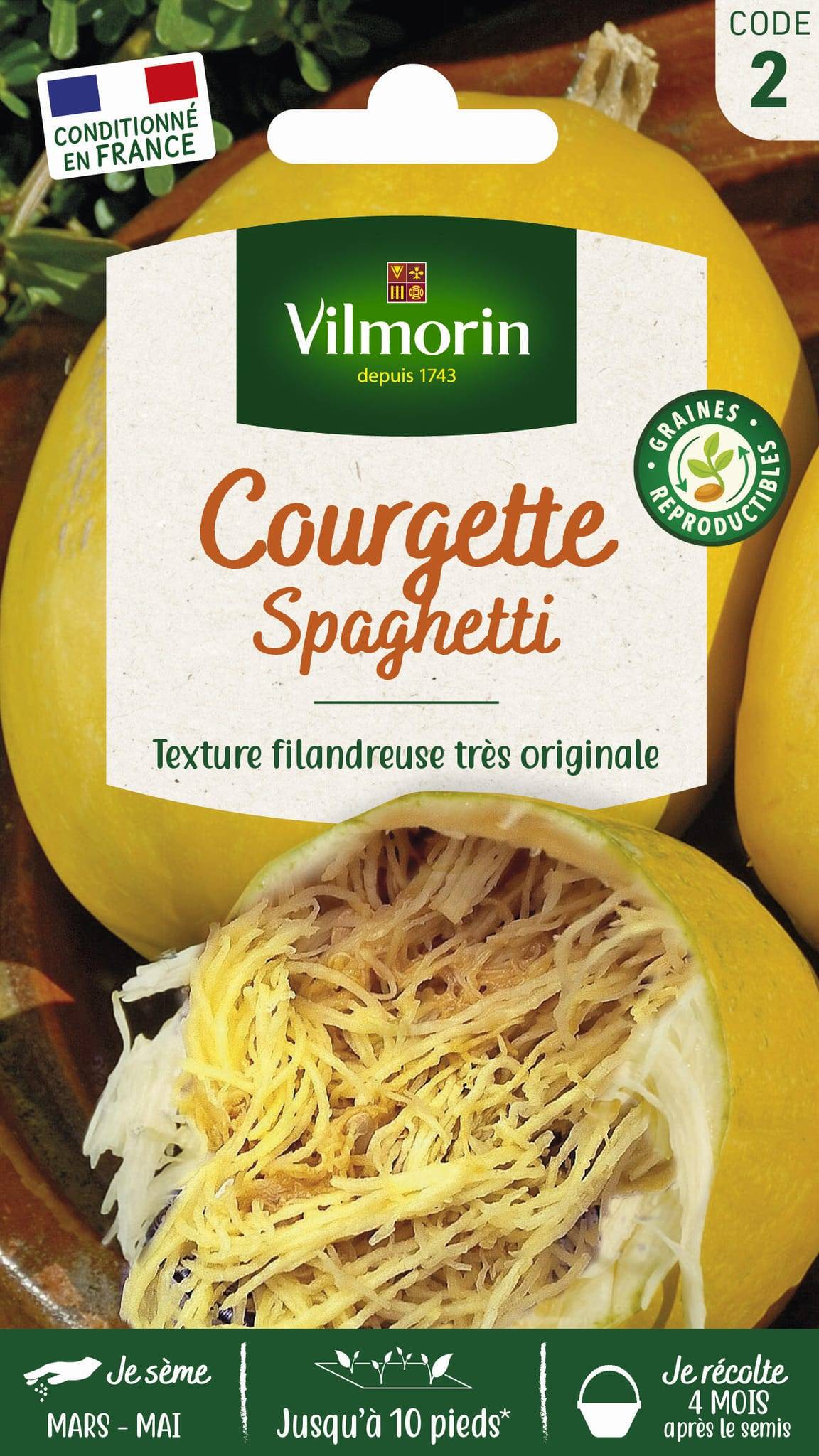 Vilmorin - Courgette vegetable spaghetti série 2 sachet graines 3 g - Vilmorin - Image 3