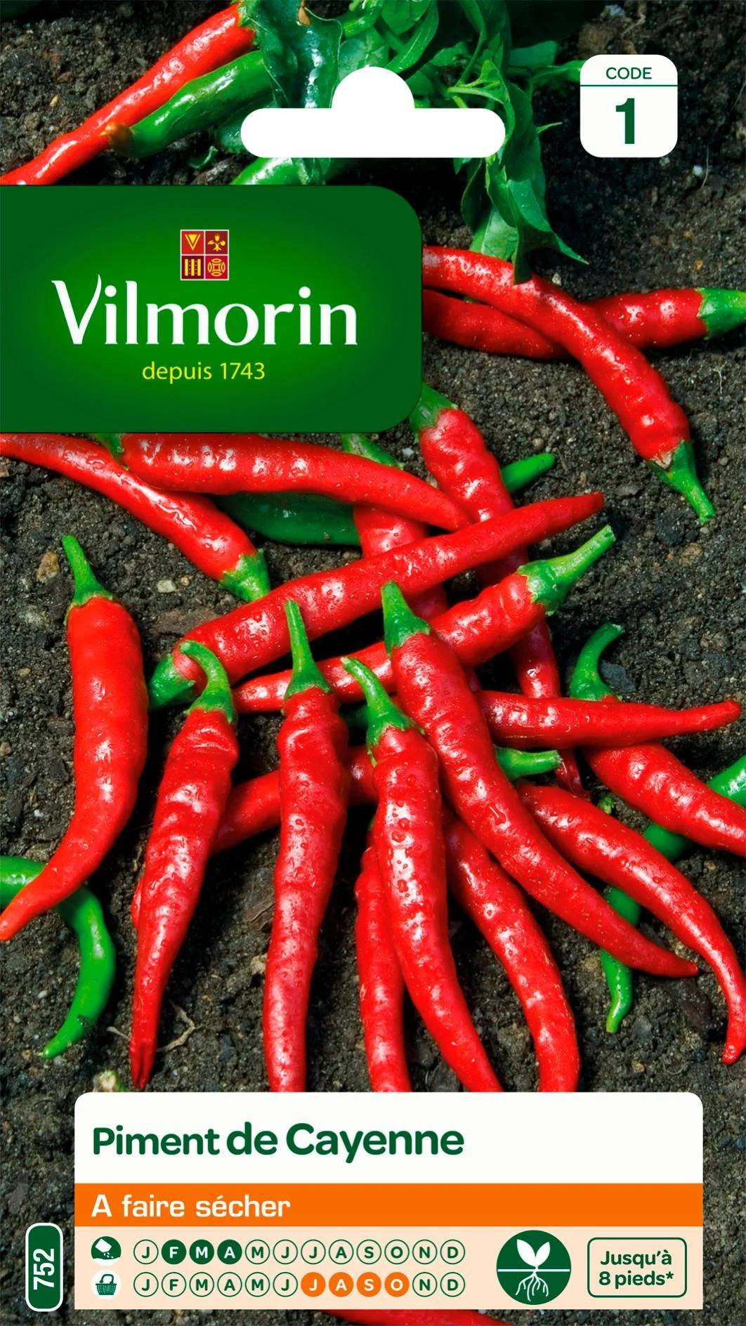 Vilmorin - Piment de Cayenne série 1 sachet graines 2 g - Vilmorin - Image 2