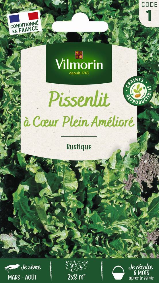 Vilmorin - Pissenlit à cœur plein améliore série 1 sachet graines 1 g - Vilmorin - Image 1