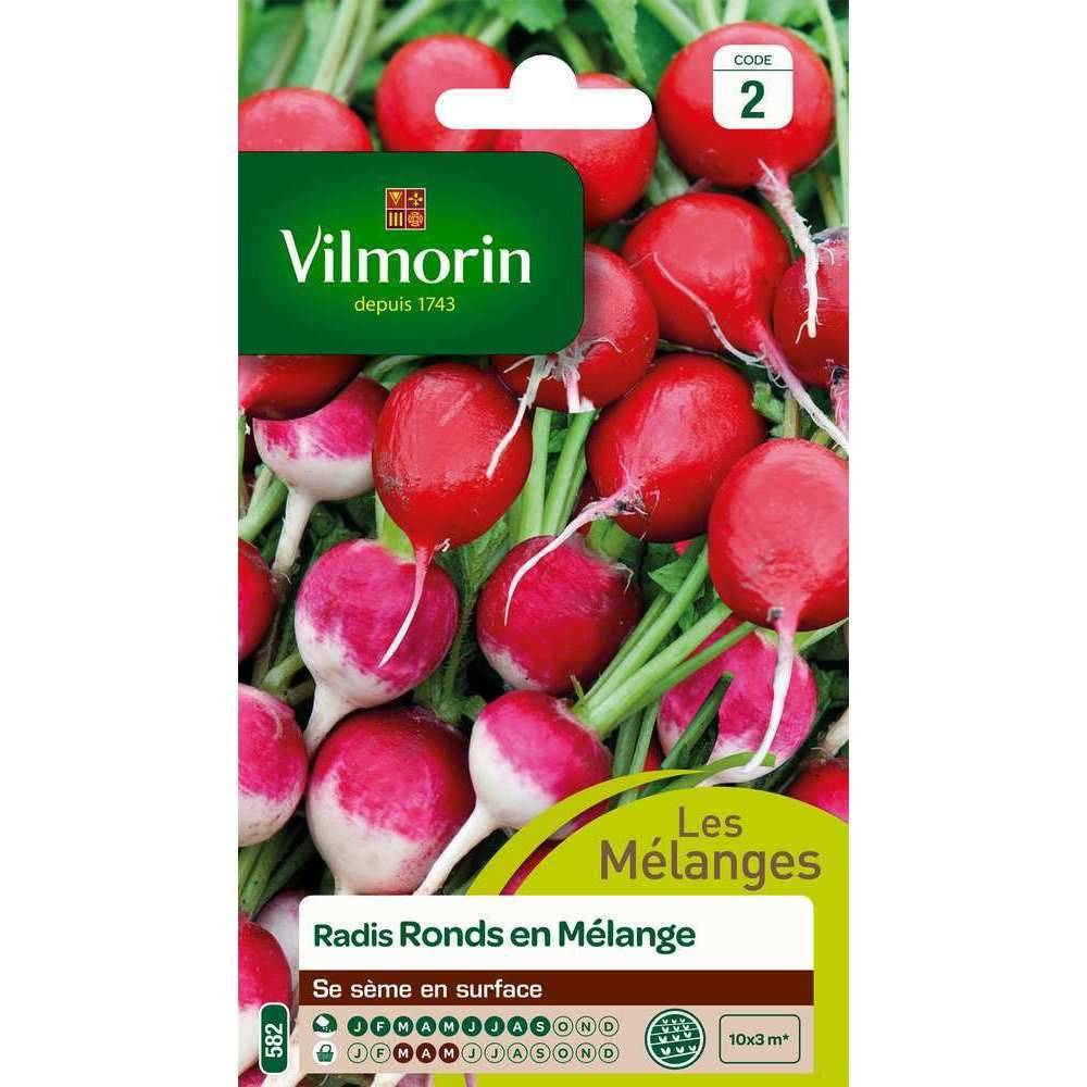 Vilmorin - Radis ronds en mélange Gaudry 2 / Jolly série 2 sachet graines 10 g - Vilmorin - Image 2