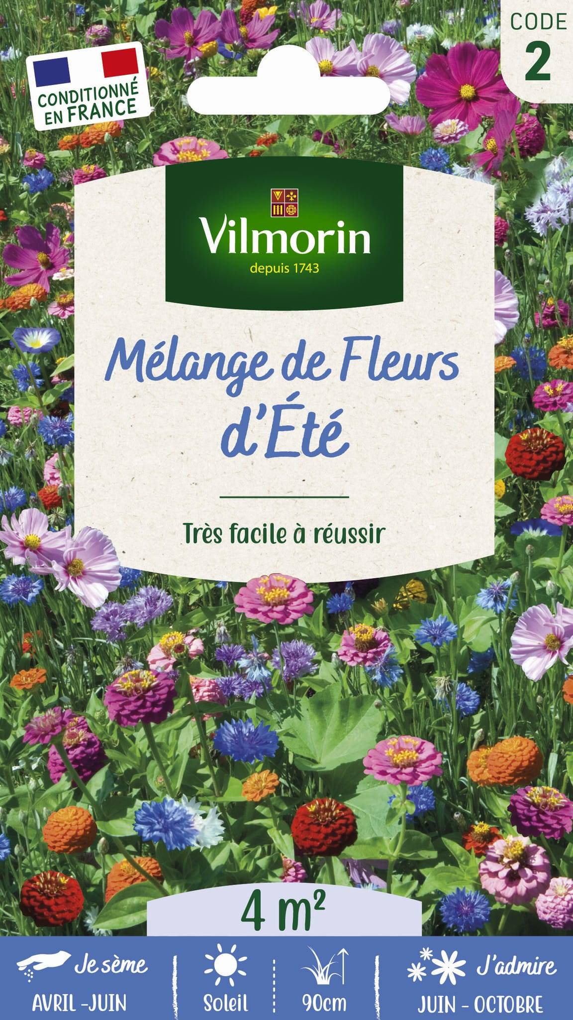 Vilmorin - Jolies fleurs d été en mélange série 2 sachet graines 5 g - Vilmorin