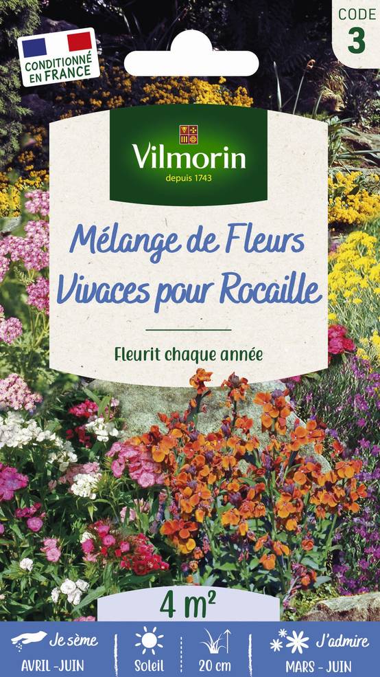 Vilmorin - Fleurs vivaces pour rocaille série 3 sachet graines 5 g - Vilmorin - Image 1