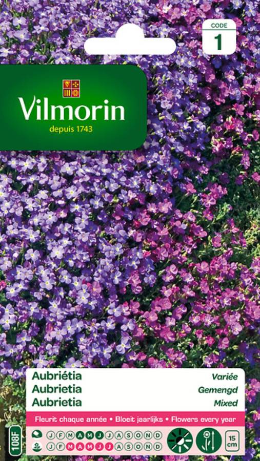 Vilmorin - Aubriétia varie série 1 sachet graines 0,3 g - Vilmorin - Image 8