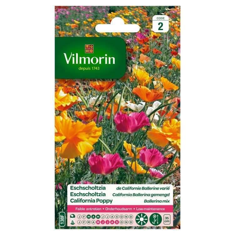 Vilmorin - Eschscholtzia de Californie ballerine varie série 2 sachet graines 1 g - Vilmorin - Image 5
