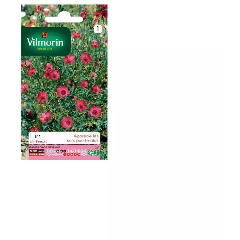 Vilmorin - Lin de venise rouge série 1 sachet graines 3 g - Vilmorin - Image 1