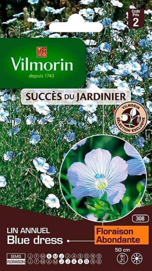 Vilmorin - Lin Annuel Blue Dress    serie 2 sachet graines 3 g - Vilmorin - Image 3