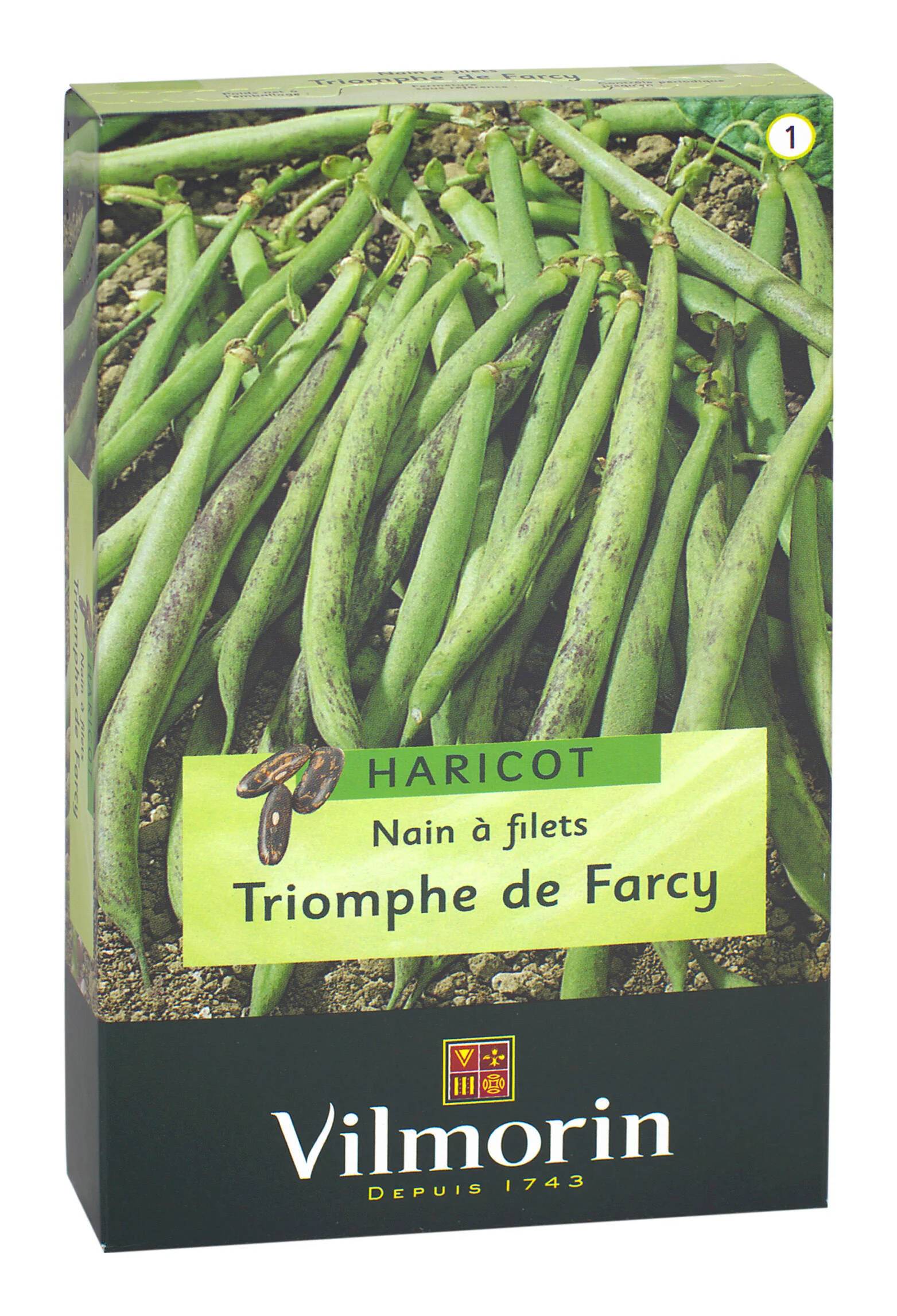 Vilmorin - Haricot triomphe de Farcy série 1 sachet graines 250 g - Vilmorin - Image 1