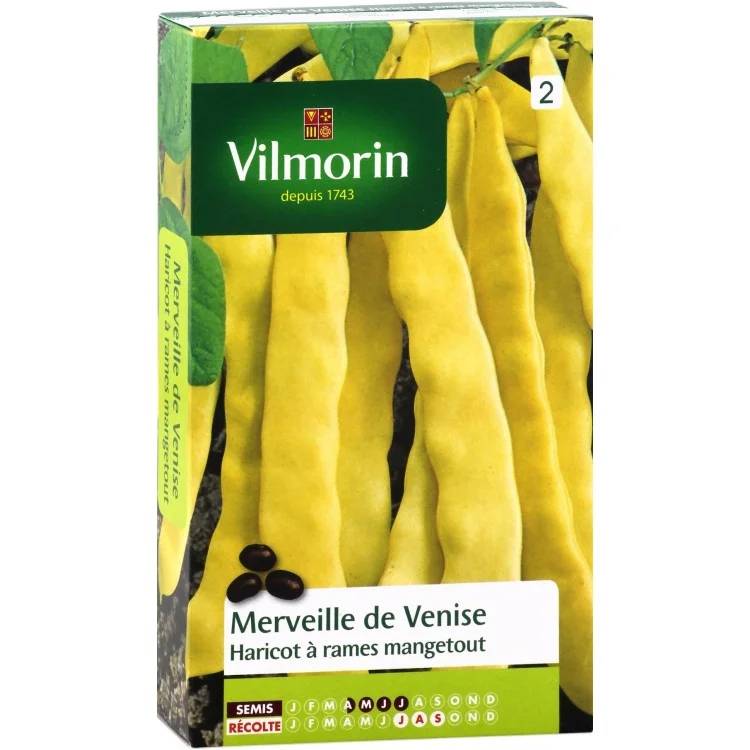 Vilmorin - Haricot Grimpant Beurre Merveille de Venise serie 2 boîte graines 200 g - Vilmorin