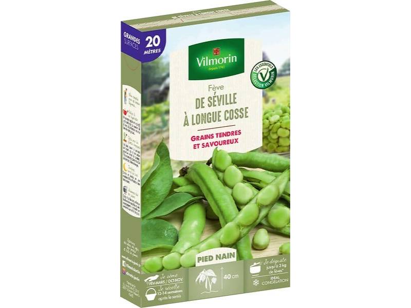 Vilmorin - Fève de Séville a longue cosse série20m sachet graines 242 g - Vilmorin