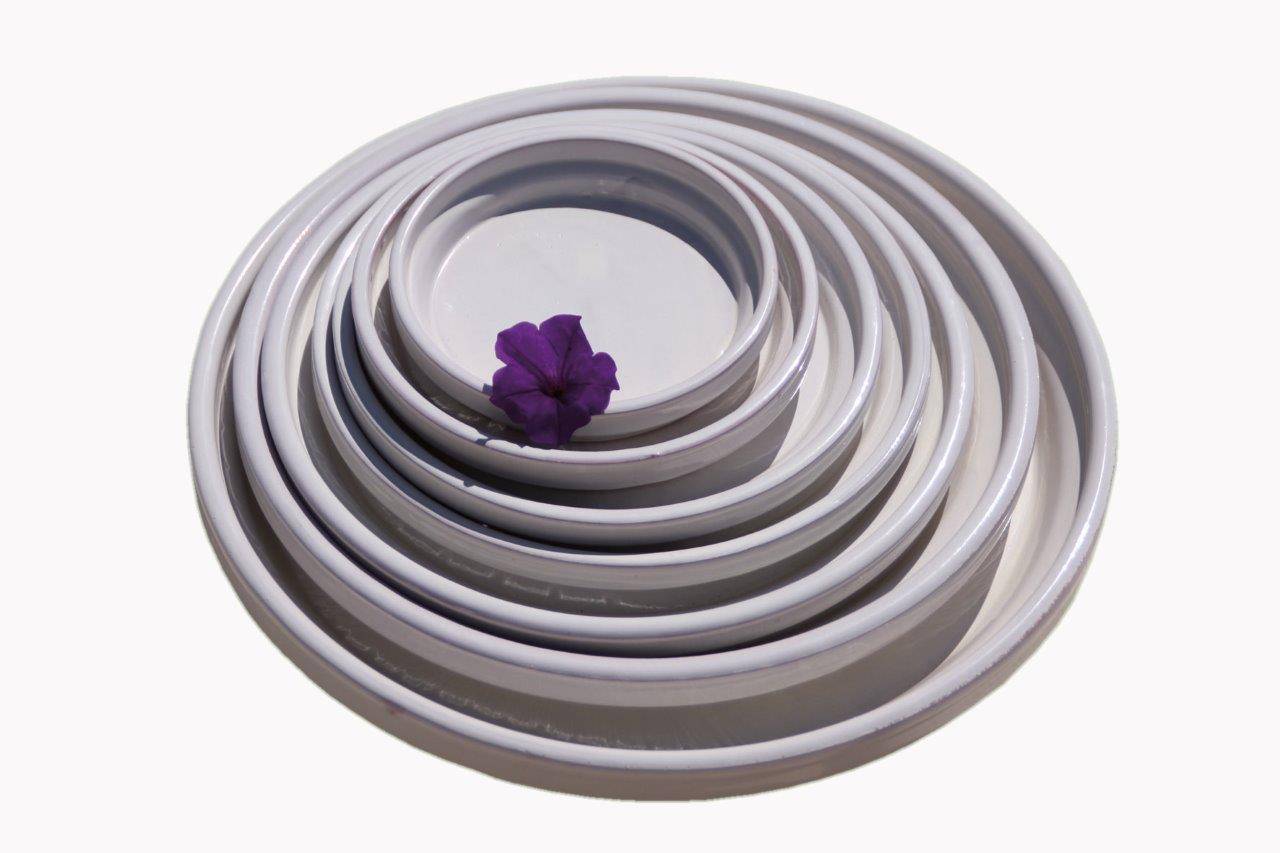 Les Poteries d'Albi - Les Poteries d'Albi - Soucoupe ronde coloris blanc Ø.22 cm