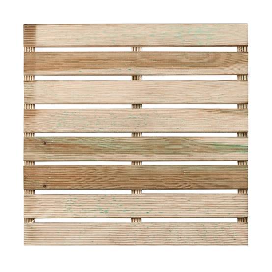 Dalle de Terrasse Rainurée Pin Autoclave 50x50x3 cm Classe III - Image 1
