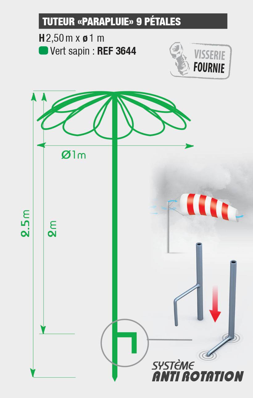 Louis Moulin - Tuteur Parapluie LOUIS MOULIN - Imagen 3