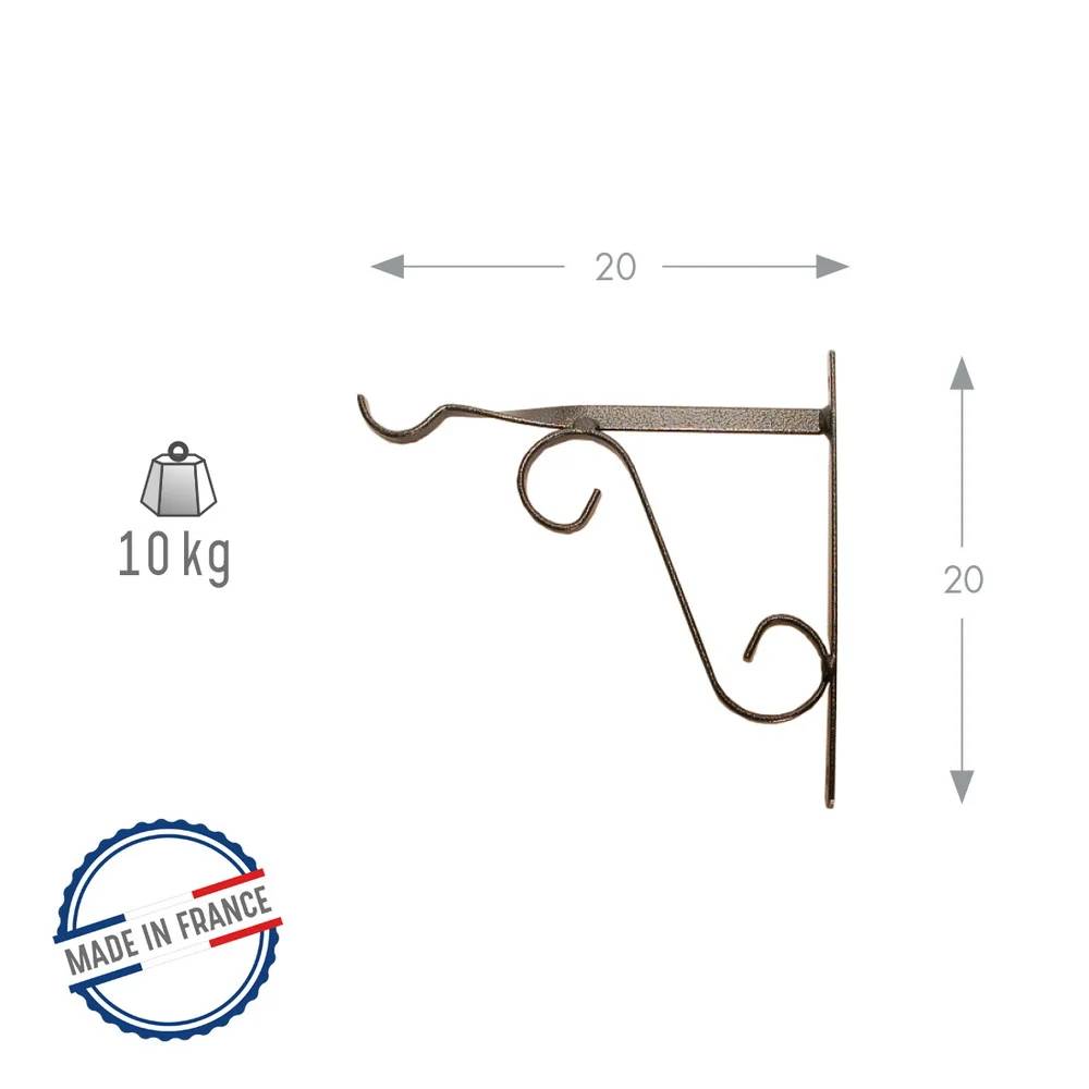 Louis Moulin - Potence anthracite acier époxy L. 20 cm H. 20 cm - LOUIS MOULIN - Image 3