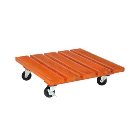 Support pot avec roulettes bois - JANY - Image 1