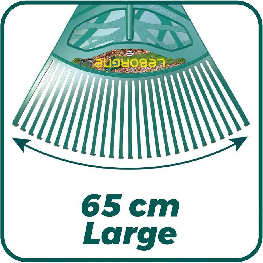 Leborgne - Balai à gazon XL 27 dents polymère manche bois certifié PEFC 130 cm – LEBORGNE - Image 4