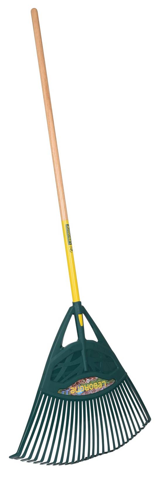 Leborgne - Balai à gazon XL 27 dents polymère manche bois certifié PEFC 130 cm – LEBORGNE - Image 1