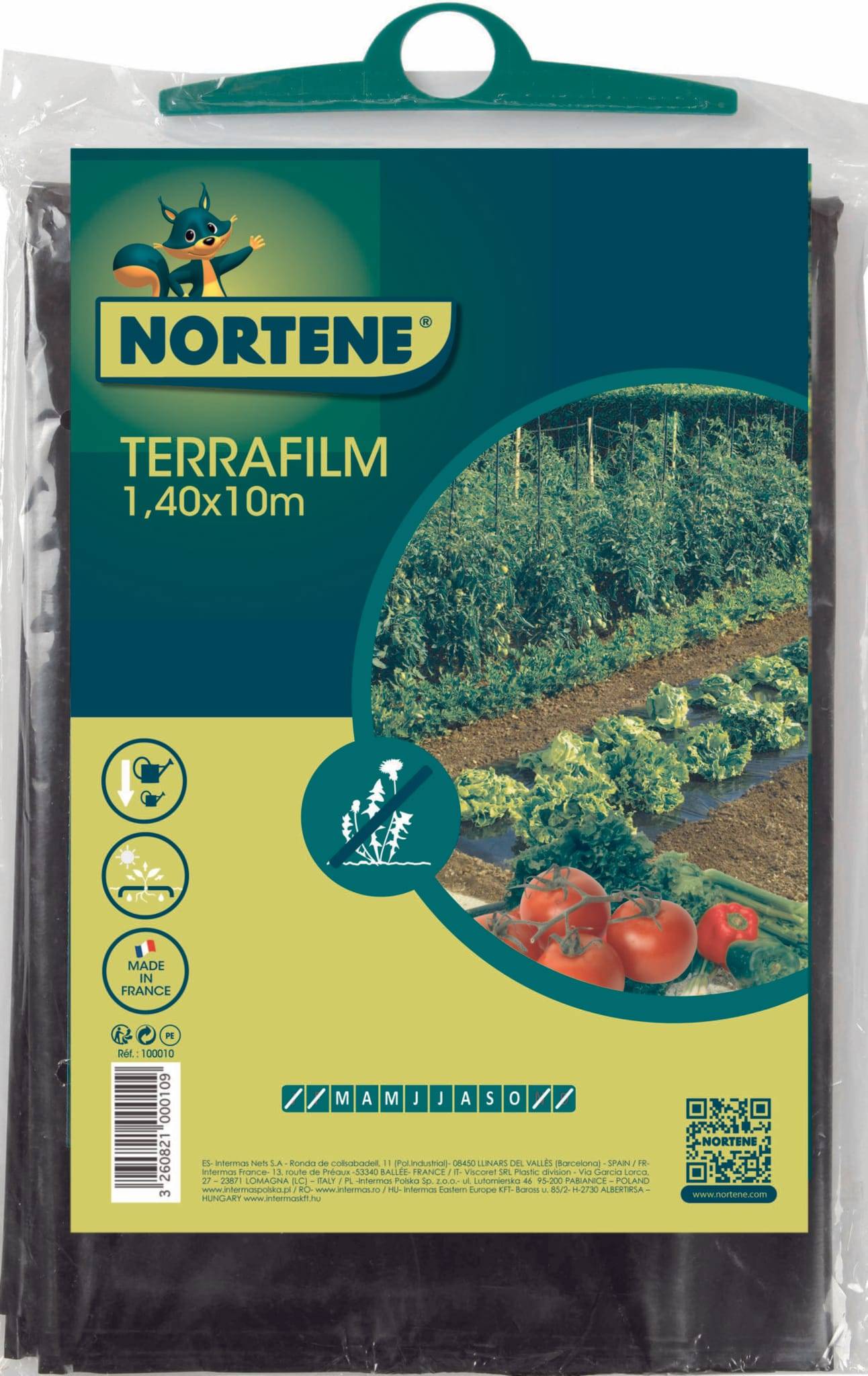 Nortène - TERRAFILM Film paillage toutes cultures 35 microns noir 1,40x10m - Imagen 2