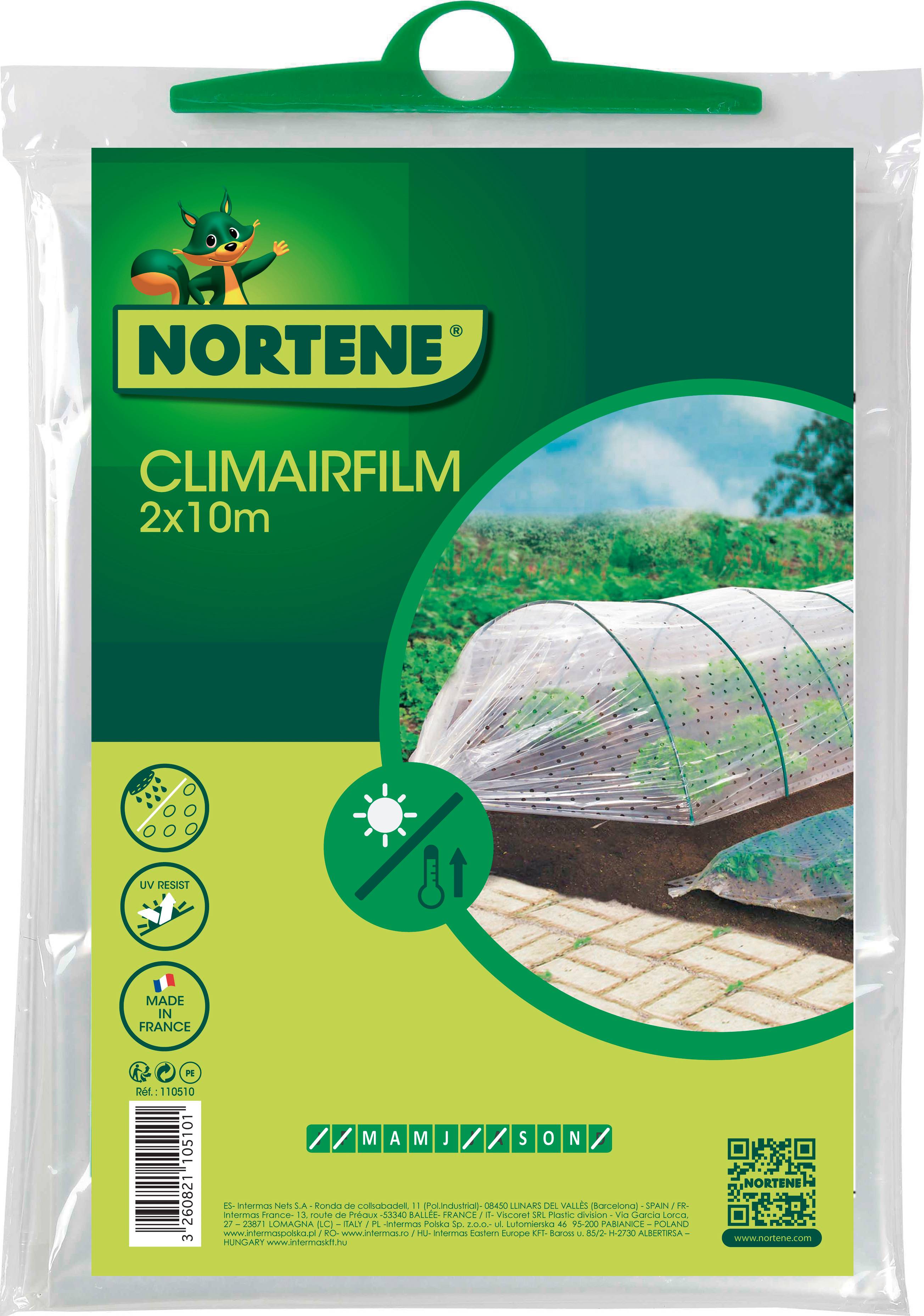 Nortène - CLIMAIRFILM Film de forçage perforé LDPE ntransparent 2x10m - Imagen 2