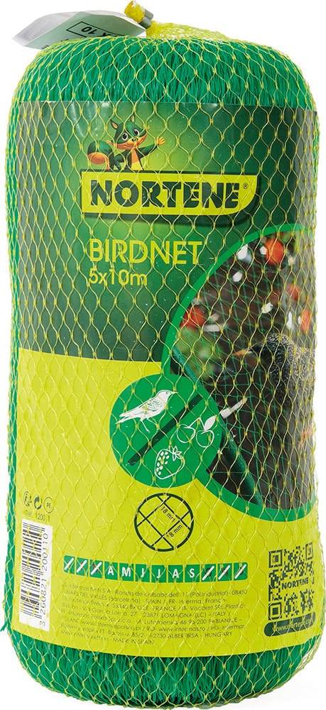 Nortène - BIRDNET  Filet de protection oiseaux PE vert 5x10m