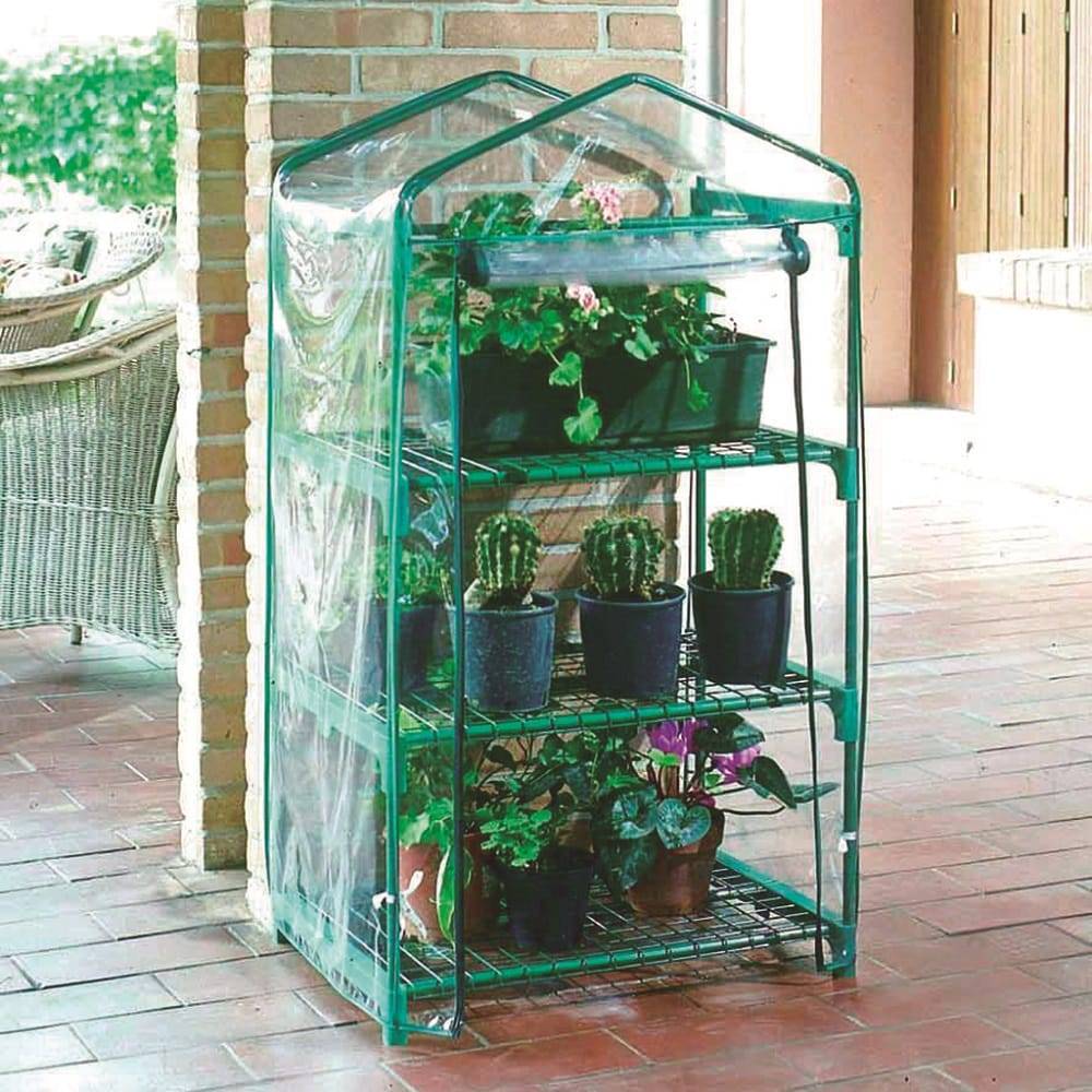 Nortène - Serre de balcon acier peinture époxy verte 0.70x0.50x1.25m NORTENE - Imagen 2