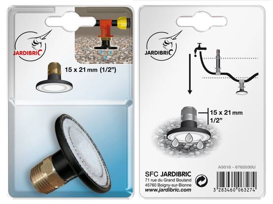 Jardibric - Clapet de vidange laiton mâle 15x21 L.9,5 x l.5,5 x H.9,5 cm - JARDIBRIC - Image 3