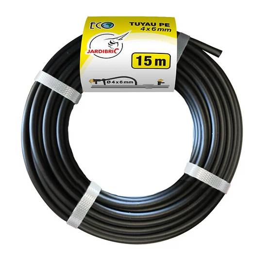 Jardibric - Tuyau microconduit Polyéthylène Noir Ø 4x6 mm L 15 m - JARDIBRIC - Image 6