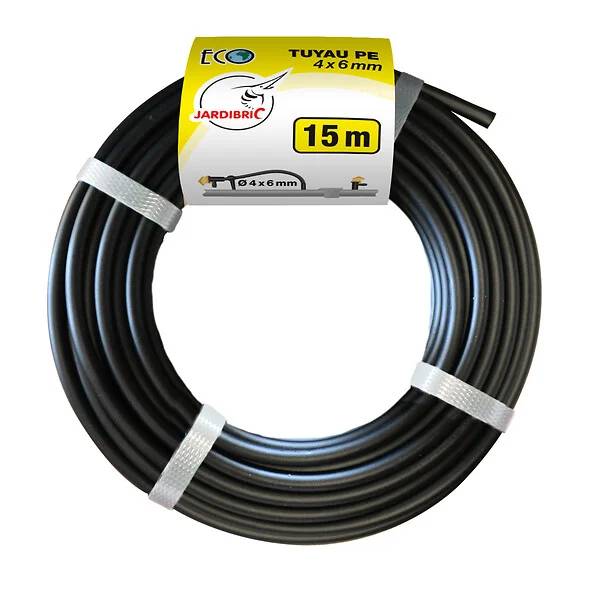 Jardibric - Tuyau microconduit Polyéthylène Noir Ø 4x6 mm L 15 m - JARDIBRIC - Imagen 6