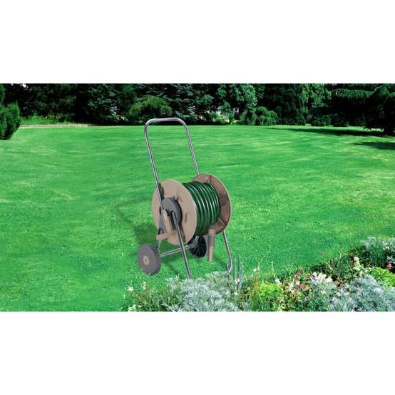 Jardibric - Chariot dévidoir plastique taupe Ø 15 mm 60 m - JARDIBRIC - Image 4